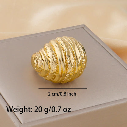 Minimalist Style Ring 18K Gold Plated Simple Titanium Rings for Women Gold Color Never Fade Luxury Classic rings Trendy Gift