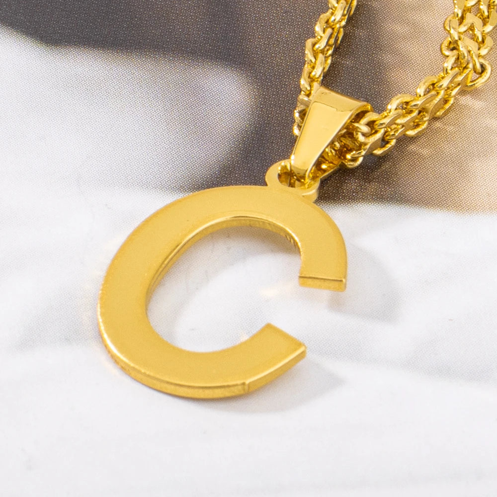 Women Fashion Copper Alphabet Initial Necklace Exquisite English Letter Set Personalize Jewelry Gif For Party Anniversary
