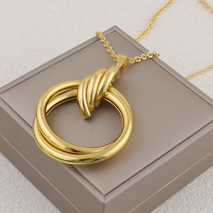 316L Stainless Steel Irregular Lines Earrings Necklace 18K Gold Plated Geometric Jewelry For Women Men Vintage Punk Jewelry