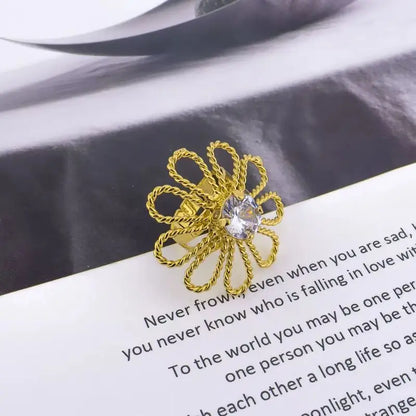 2025 Flower Jewelry Sets for African Women, Earrings Necklace Ring Bangle Gift for Party Valentine’s, Elegant Jewelry