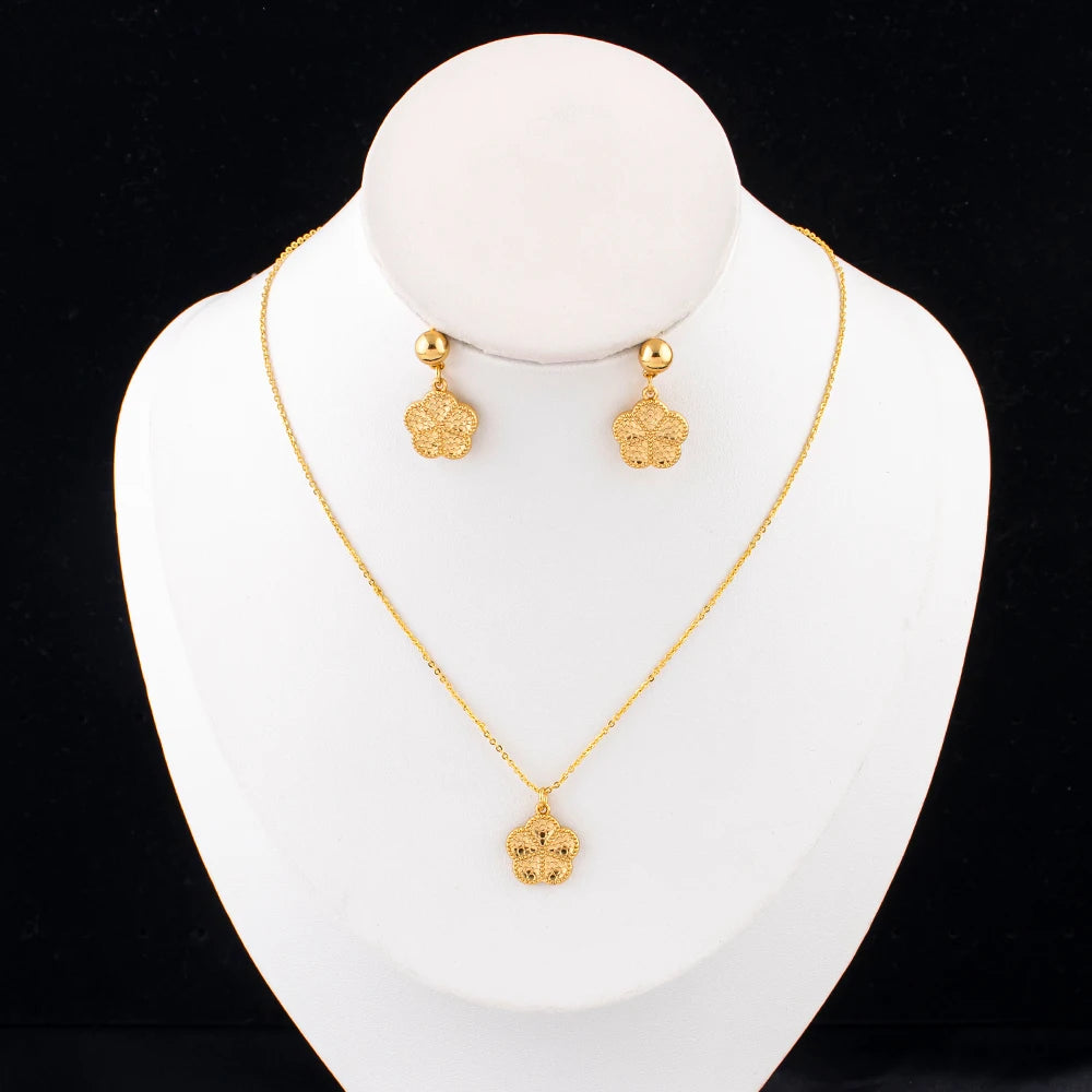 Girls Jewelry Sets Necklace and Earring Sets Cute Teddy Bear Pendants Christmas Gifts for Girls Wholesale