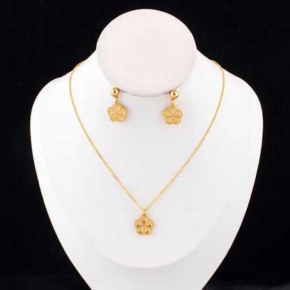 Girls Jewelry Sets Necklace and Earring Sets Cute Teddy Bear Pendants Christmas Gifts for Girls Wholesale