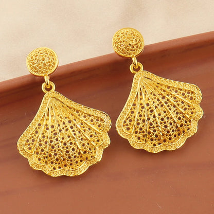 Plated Round Tassel Jewelry Sets for Women – Elegant Necklace & Earrings for Wedding Party Gift Accessories
