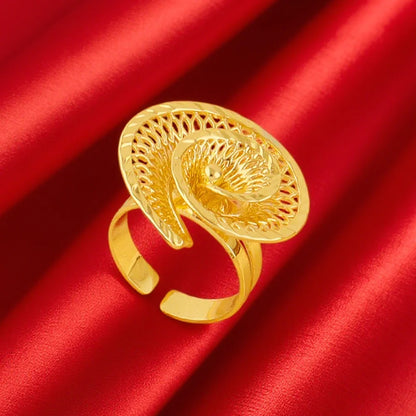 Fashion Gold Color Jewelry Set Ethiopian Polish Jewelry Necklace Earrings Ring For Women's Habesha Wedding Party Gift