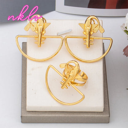 earrings and ring set luxury trendy jewelry for daily and party wear handmade jewelry gifts for women