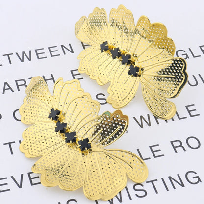 Fashion Gilding 2Pcs Jewelry Sets For Dubai Women Luxury Earrings and Ring Sets Gift For Party Wedding Valentine's Day