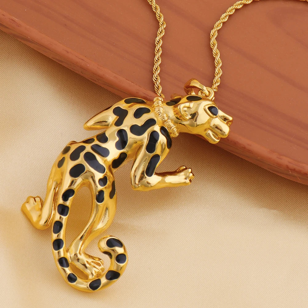 Gold Color Leopard Pendants For Women Girl Casual Sexy Chic Trendy Delicate DIY Party Jewelry Christmas Gifts