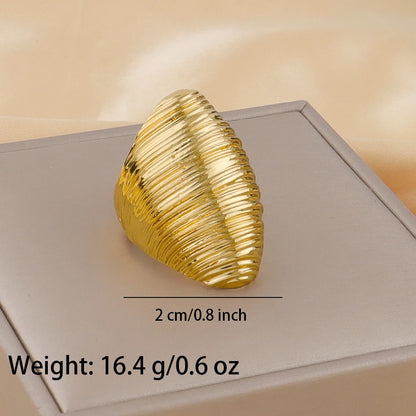 Minimalist Style Ring 18K Gold Plated Simple Titanium Rings for Women Gold Color Never Fade Luxury Classic rings Trendy Gift