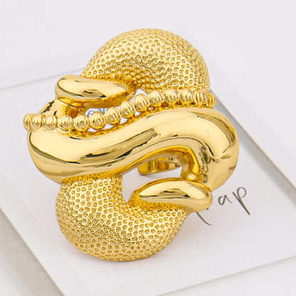 NKLS Snake-Pattern Jewelry Set for Women: Necklace, Earrings, Ring & Bangle Gift for Party Women’s Day, Africa Luxury