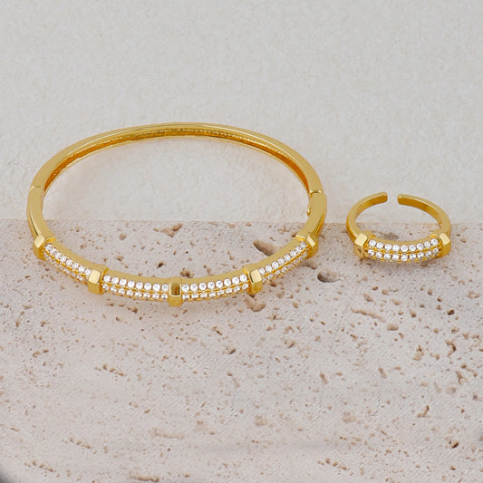 Bee Earrings & Ring Jewelry Set, Luxury Bridal Gift for Valentine Wedding Anniversary, Elegant Jewellery Woman Accessor