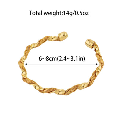 Trendy Coppr Open Bangles Charms Line Bracelet For Europe and America Women Fashion  Adjustment Size Jewelry For Party Wedding