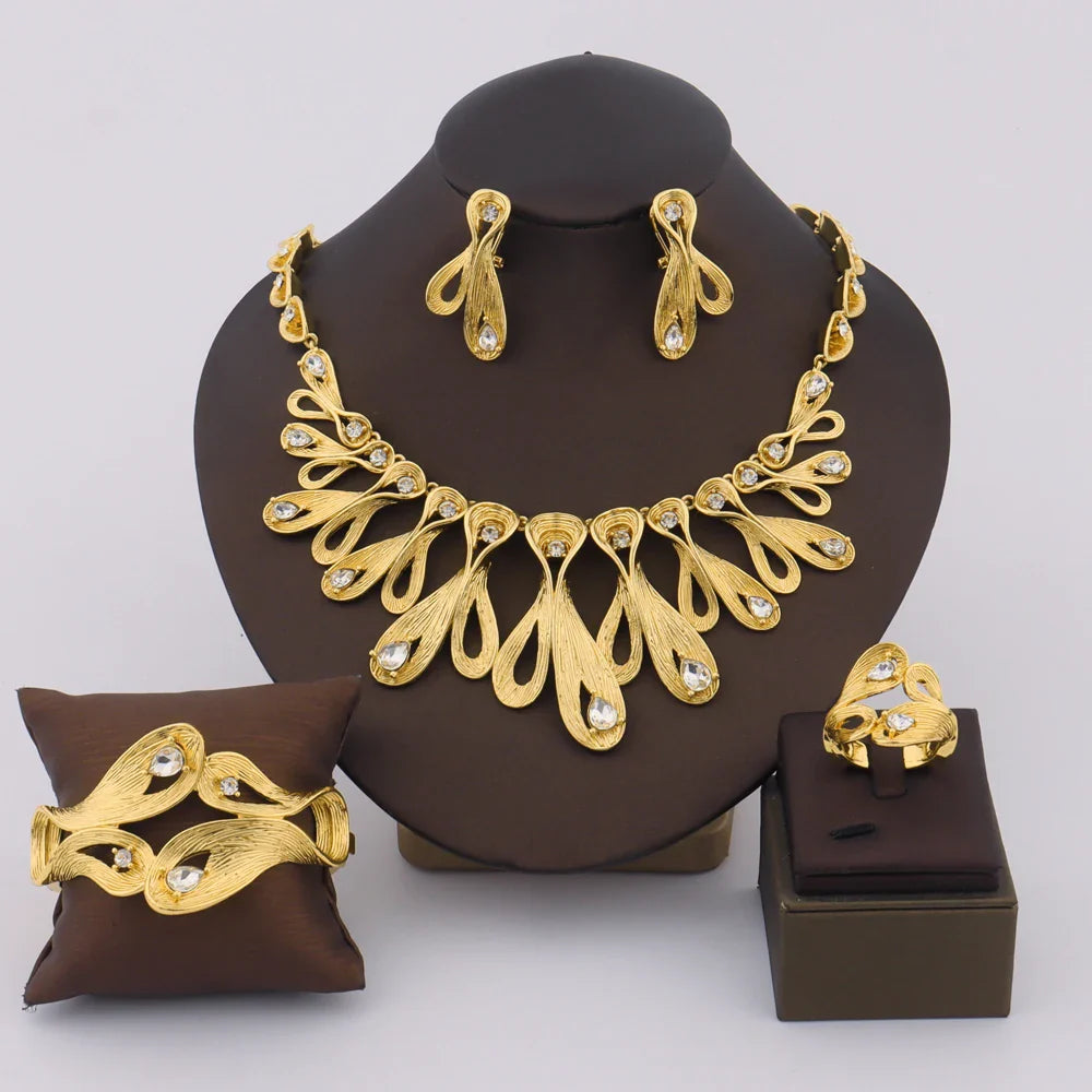 Yueming necklace bracelet earrings african luxury elegant unique for banquet party