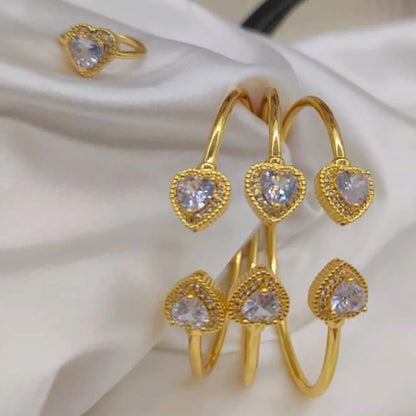 3pcs Black Zircon Cuff Bangles Dubai Gold Color Jewelry Wedding Bride Women Crystal Charm Bracelets Birthday Anniversary Gifts