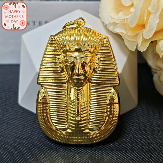 Nigeria Gold Plated Pendants for Necklace Women Men Fashion Gold Color Egypt Pharaoh's portrait Pendant Jewelry Making for Party