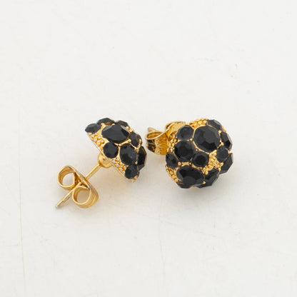 Trend Zircon Crystal Jewelry Set for Party Layers Necklace and Stud Earrings Weddings Bridal Cuff Bangle Ring Set for Party Gift