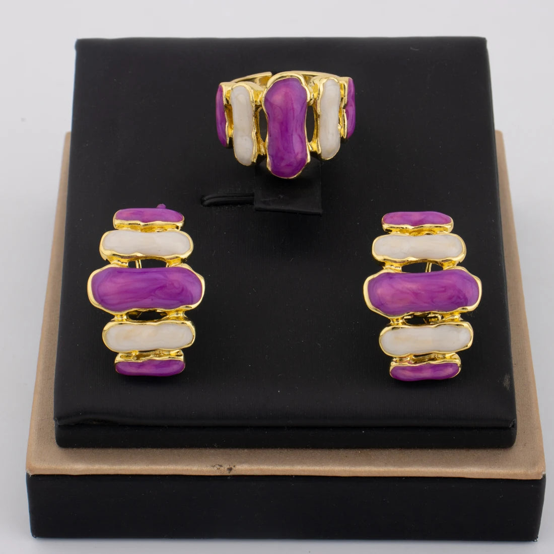 dubai gold plated jewelry set Irregular Geometry earring Ring for  Exaggerated Simple Jewelry Hot Sale Party Gift Wholesale