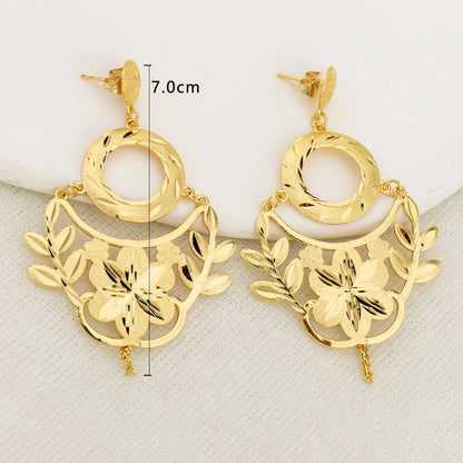 YM Long Tassel Dangle Earrings for Women Exquisite Dangle Earrings Party Jewelry Gifts Fashion Gold Color Copper Drop Earrings - YUEMING JEWELRY