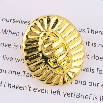 gold jewelry sets for woman Elliptical Bangle Ring necklace and earrings set Trendy Sets Gift For African Party Wedding