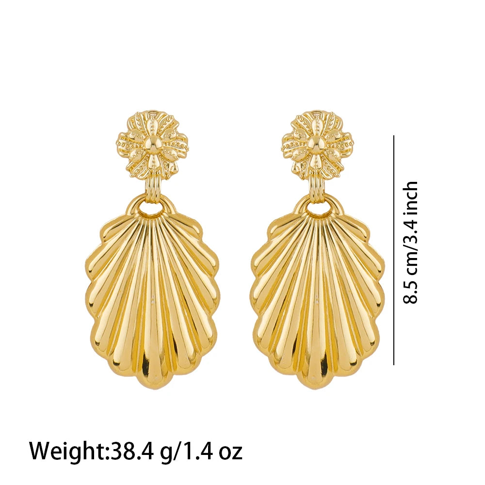 Dubai Luxury 18K Gold Plated Earrings African Hoop Earrings For Women Jewelry Sets Indian Nigerian Wedding Jewellery Party Gifts