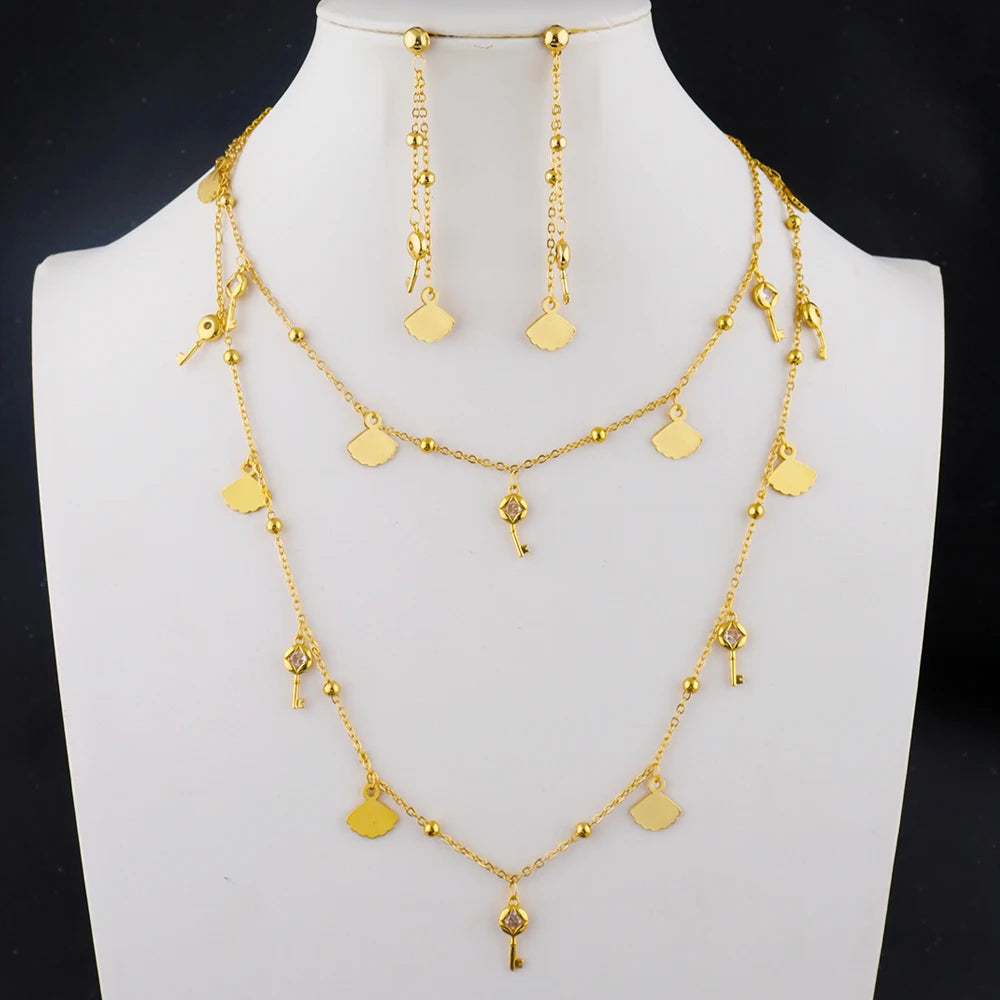 316L Stainless Steel Gold Color Long Necklace For Women Fashion Dainty Choker Clavicle Chain Jewelry Gift Wedding