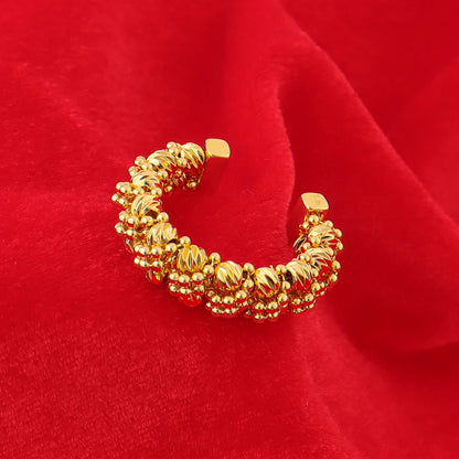 Gold Plated Weaving Tassel Pendant Necklace Earrings Bracelet Ring Jewelry Set for Women Fashion Jewelry Gift for Party Wedding