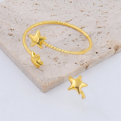 Europe AmericaTiny Jewelry Sets For Women Wedding Party Stainless Steel Pendant Necklaces Earrings Bangle Ring Jewelry Gifts