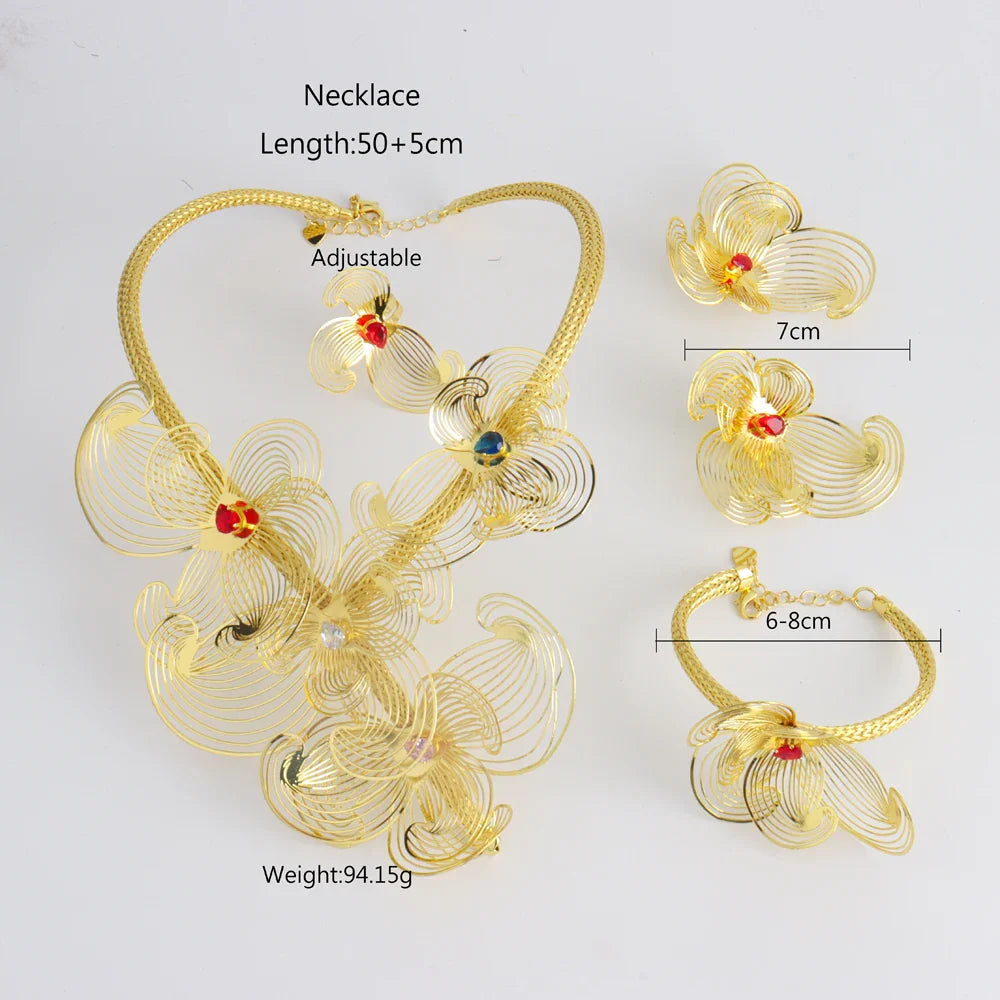 Yueming Flower Nuptial Earrings