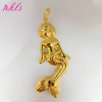 Map of African Pendant Necklace for Men and Women, Gold Color, Hip Hop, Popular Necklace, Luxury Stainless Steel, Copper Chain J