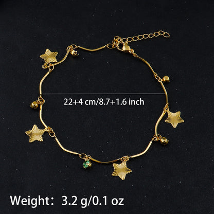 Female Five-pointed star Anklets Bracelet Bohemian Style Ankle Chain Elegant Foot Jewelry for Women Leg Chain Accessorie
