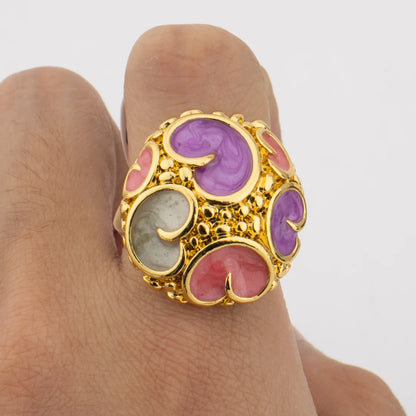Gold Plated Rings for Women Fashion Simple Waterproof Jewelry New Style Jewellery Simple Rings Gift Nigeria Party Daily Wear