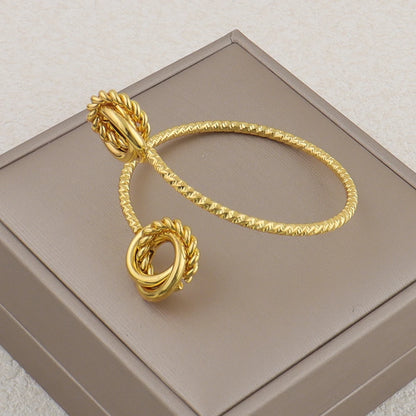 New Fashion Stainless Steel Gold Color Interlocking Circles Roman Numbers Jewelry Sets Women 4pcs Waterproof Jewelry Set Gift