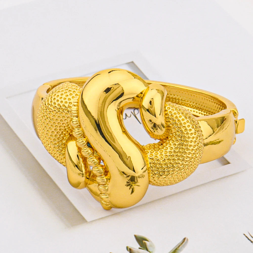 NKLS Women's  Color Snake Pattern Jewelry Set with Necklace Earrings Ring Bangle - Party Accessory Gift for Ladies