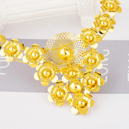 France Luxury Bridal Jewelry Set for Women, Indian Nigerian Wedding Necklace & Earring Gift for Jewellery Woman