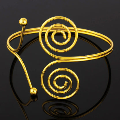 Nigeria Women's Fashion Armlet Popular Geometric Upper Arm Bangle Gift For Party Dress up Accessories Easter Wedding