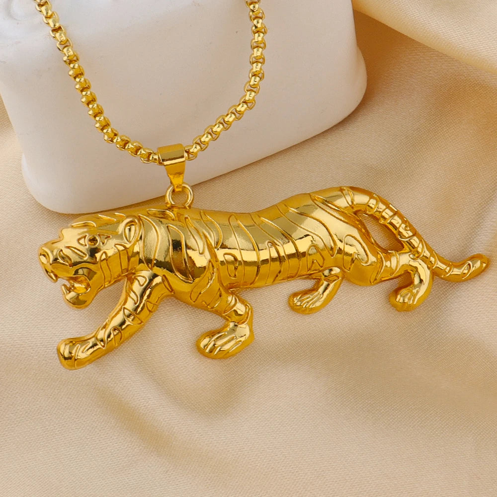 Hip Hop Punk Style 18K Gold Plated Stainless Steel Pendant Exquisite Necklace Classic Ideal Men's Gift for Daily Gift