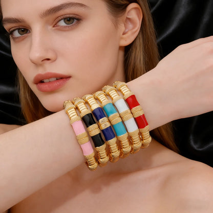 18K gold color plated Dubai bracelets, luxury Arabian wedding jewelry sets, hidden buckle women’s bracelets and rings