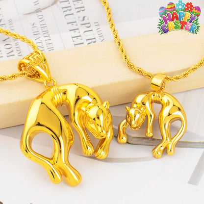 Dubai Nigeria Stainless-Steel Pendant Necklace for Women, Luxury Easter-Party Gift, Elegant Jewellery Woman