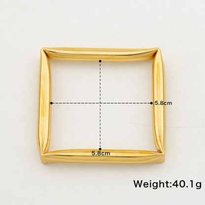 3PCS Square Bracelet Luxury Dubai Gold Plated Bangles for Women African Charm Bracelets Wedding Hand Jewelry Party Gifts