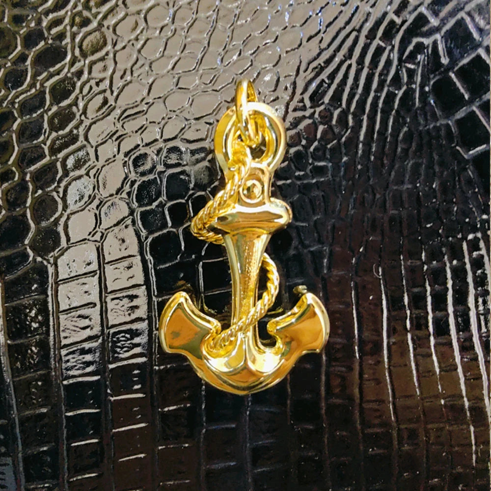 Color Hip Hop Personality Pendant: Crocodile Mermaid Lucky Bag Shape for Women Men, Trend Copper Jewelry Earrings Gift