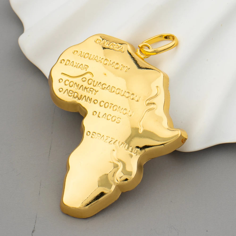 Hip Hop Pendant For Women Men Animal African Map Elephant Cross Gold Color Jewelry Party Engagement Banquet Jewlery Wholesale