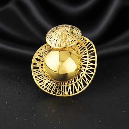 Big Size Earrings And Ring Set 18K Gold Plated Earrings for Women Simple Fashion Jewelry Hot Sale Party Gift 2025 New Style
