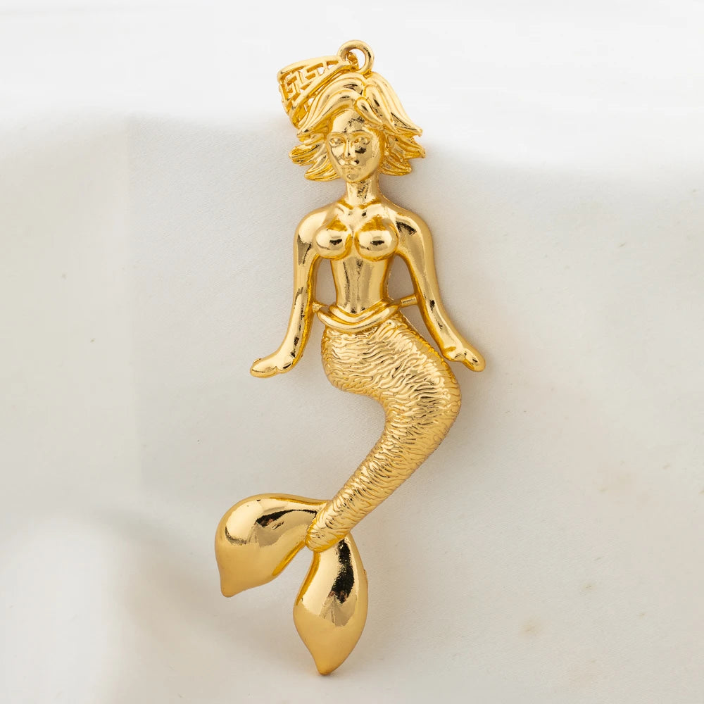 Elephant Design Pendant for Men and Women Fashion Gold Color Jewelry High Quality Unique Leopard Crocodile Pendant without Chain