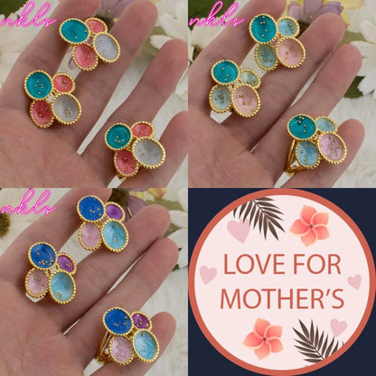 Dopamine Congo-Nigeria Trendy Earrings & Necklace Jewelry Set for Women, Chic Gift for Mother’s Day Wedding Party