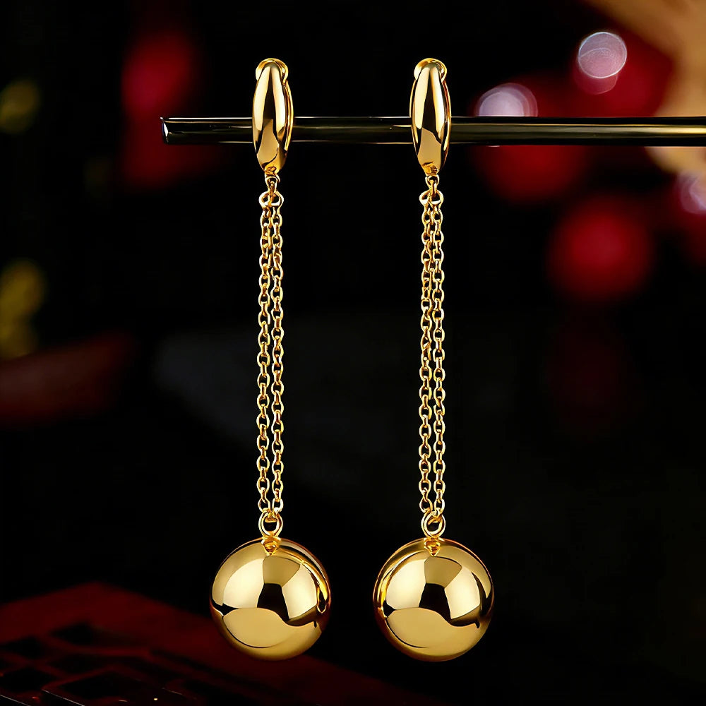 Dubai Earrings Bracelet and Ring Jewelry Set Ball Design African Weddings Cuff Bracelet Ring Earrings 3PCS