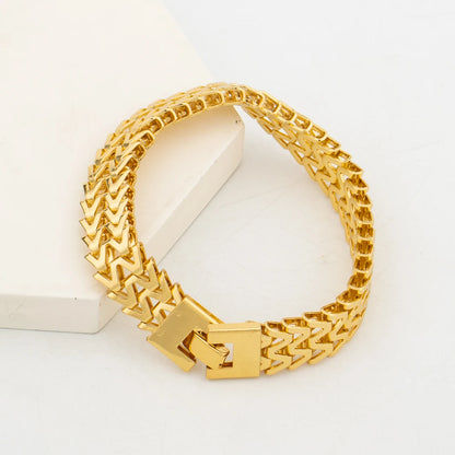 Brazilian Gold Color Jewlery Set for Women Punk Design Choker Necklace and Earrings Bracelet Set for Weedings Bride Jewelry Gift