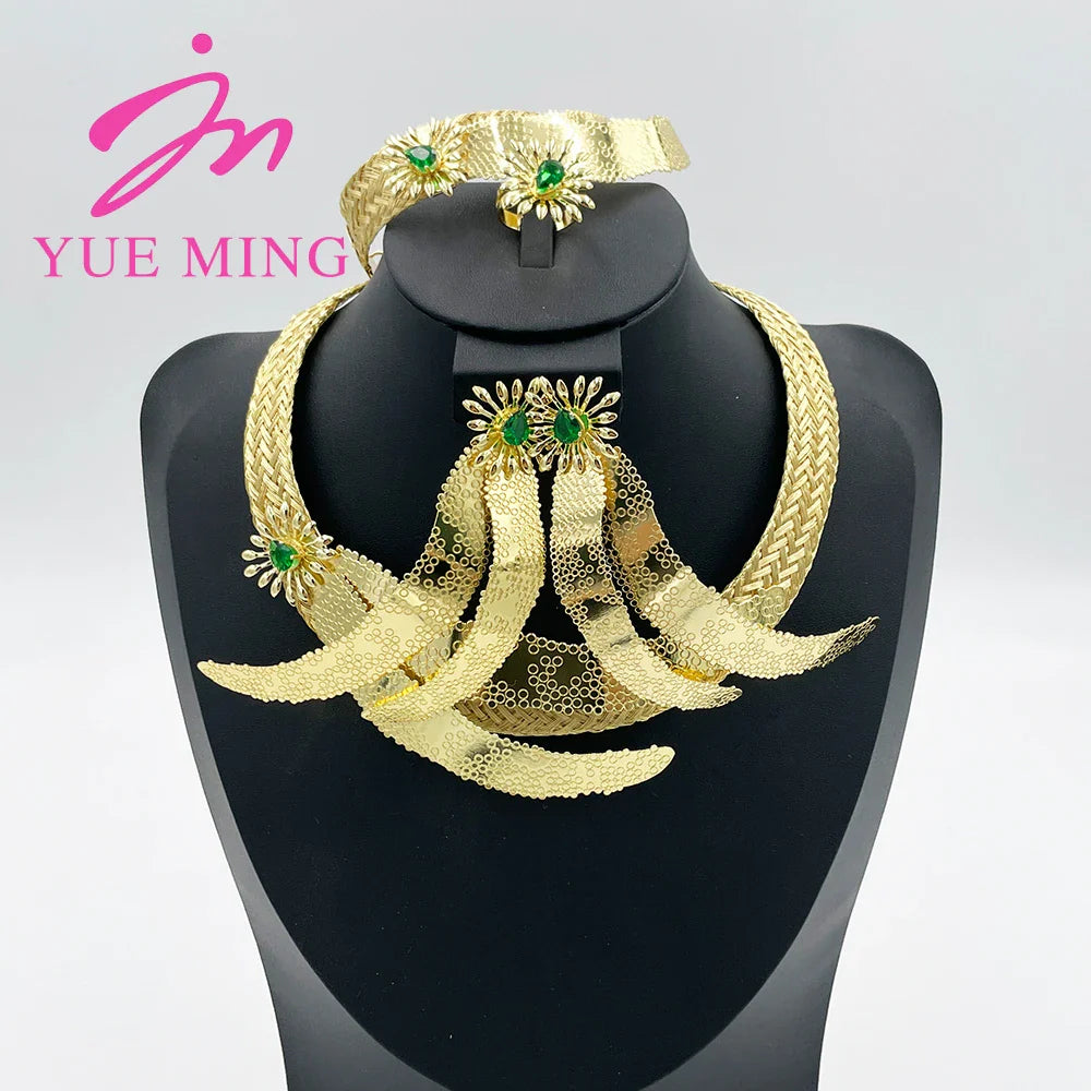 Yueming Flower Jewelry Unique Set