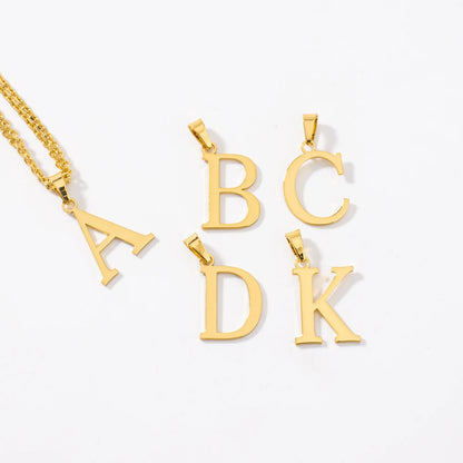 A-Z English Letter Pendant Metal Choker For Women's Day Wedding Party Romantic Fashion Jewelry Accessories Wholesale