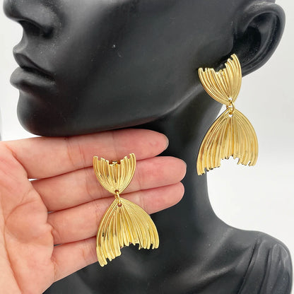 Drop Earring for Women Starfish Shells Retro Fashion Beach Vacation Temperament Girls Metal Ear Jewelry Accessories Gifts