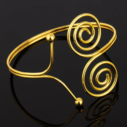 Nigeria Women's Fashion Armlet Popular Geometric Upper Arm Bangle Gift For Party Dress up Accessories Easter Wedding