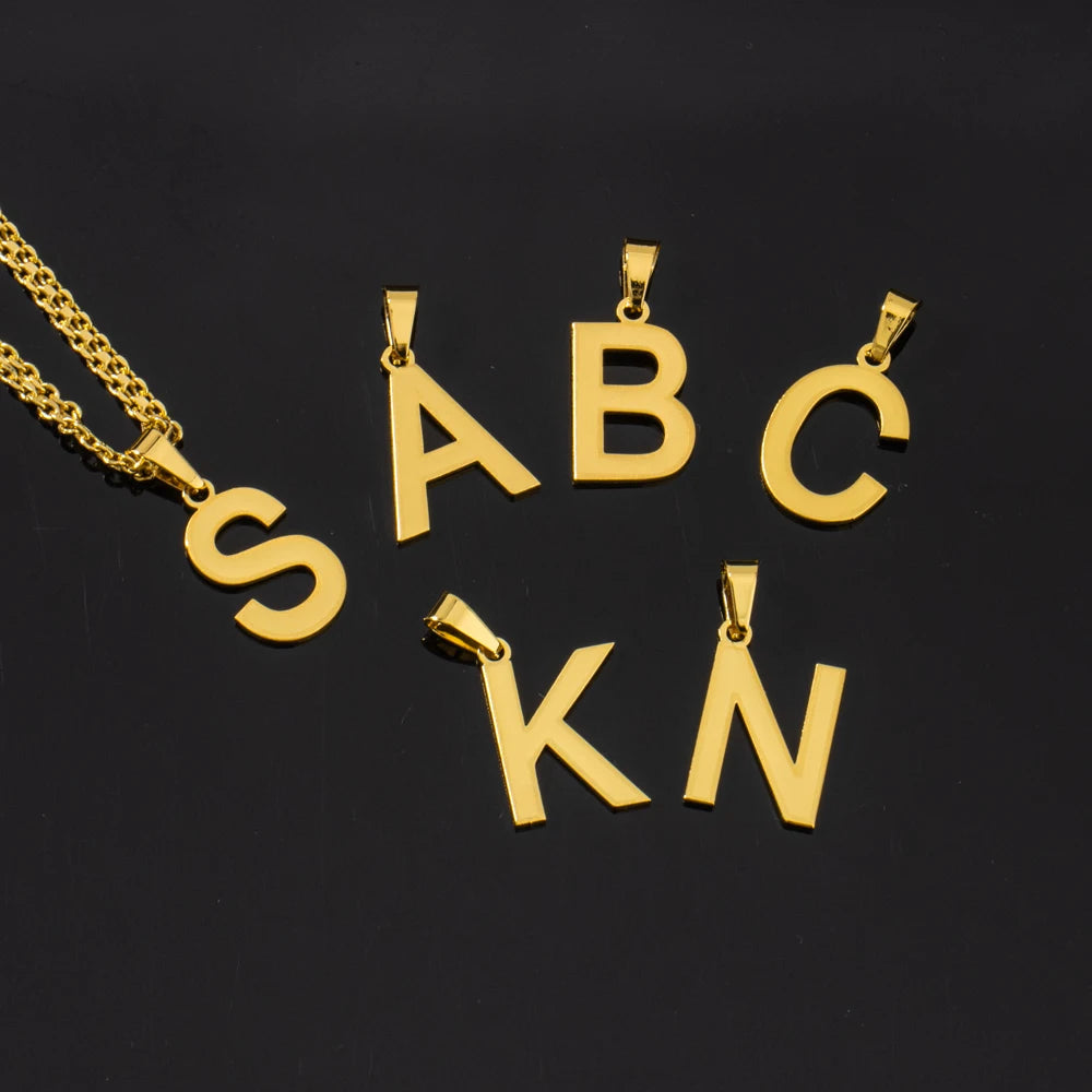 Women Fashion Copper Alphabet Initial Necklace Exquisite English Letter Set Personalize Jewelry Gif For Party Anniversary